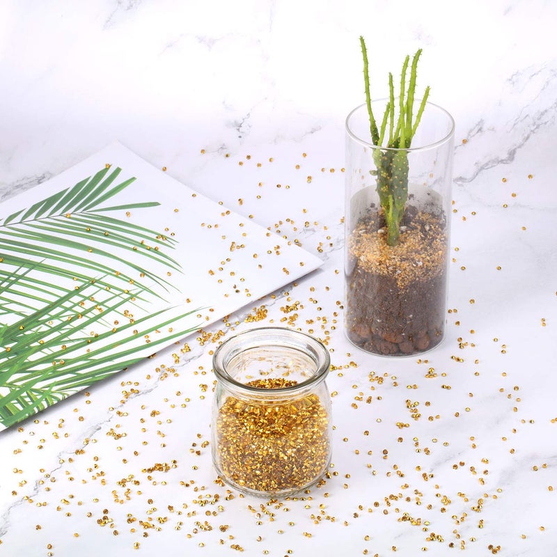 Bememo 10000 Clear Wedding Table Scatter Confetti Crystals Acrylic Diamonds Rhinestones for Table Centerpiece Decorations Wedding Decorations Bridal Shower Decorations Vase Beads (Gold, 4 MM) - Image 5